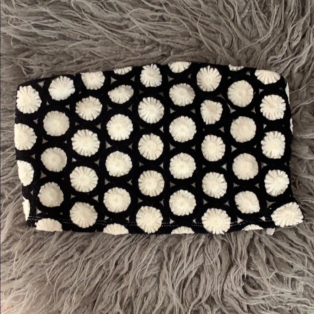 Embroidered Detailed Floral Tube Top